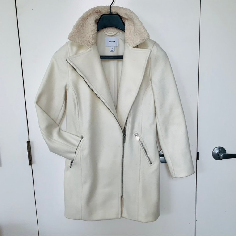 ON Cream Coat with Faux Wool Collar